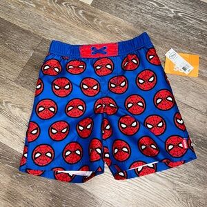 NEW Disney boys Spider-Man swim trunks SPF 50, red/blue, sizes 2, 3, 4, 5/6, 7/8